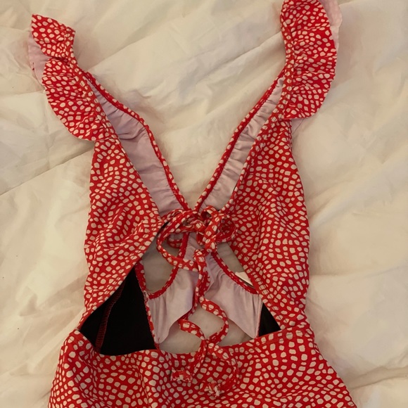 Nasty Gal Red Dotted One Piece Swimsuit -- XS | 0 - Picture 7 of 13